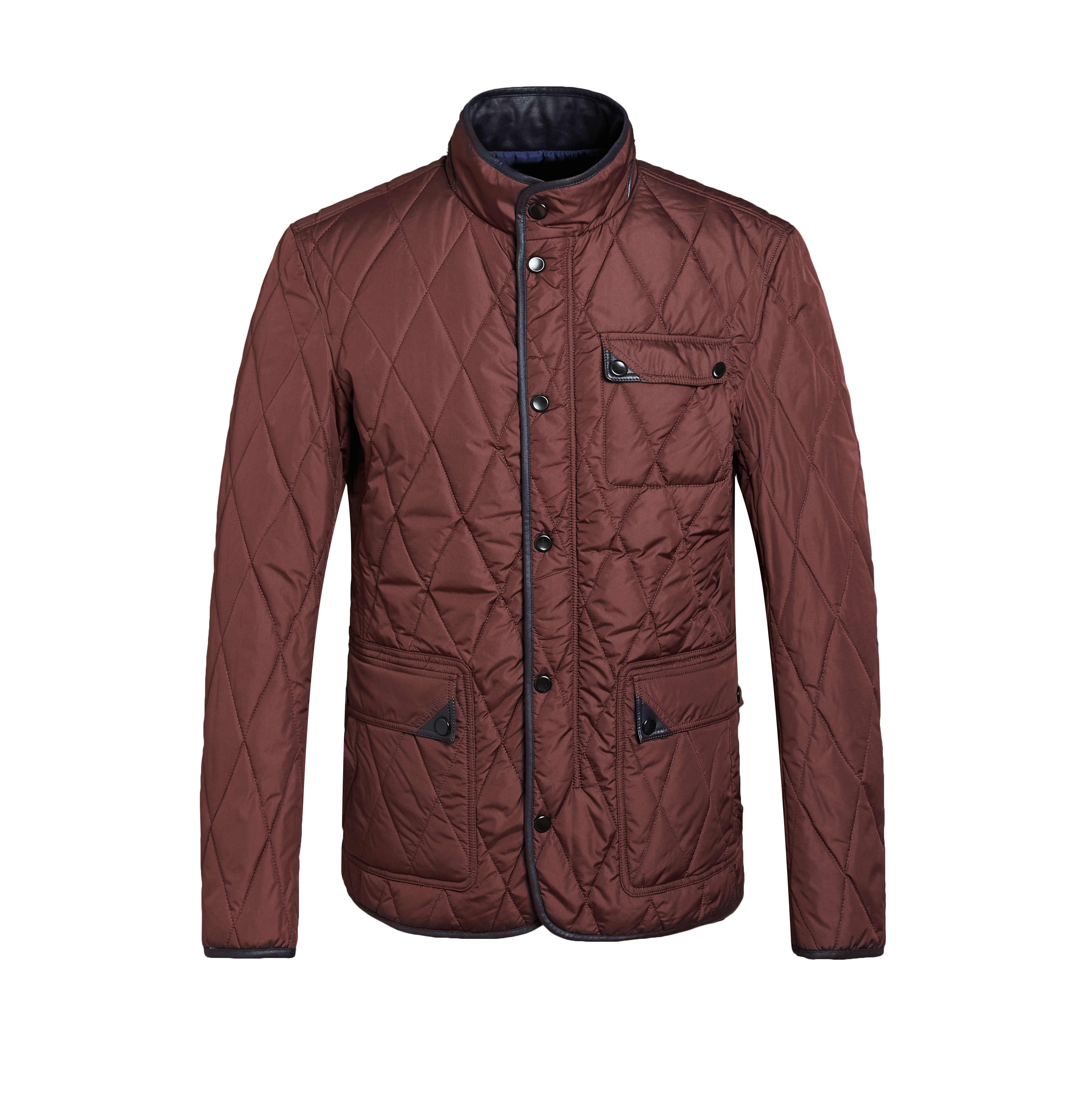 oem wholesale winter polyester men zipper sttiching coat classic quilt jacket