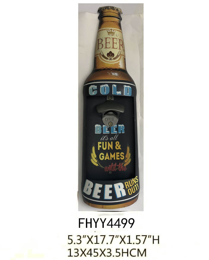 Metal beer bottle wall decor-Wine opener
