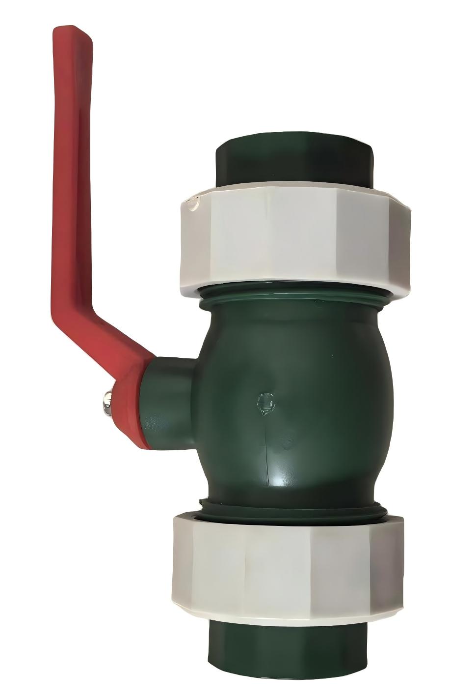 Plastic handle double-pore ball valve