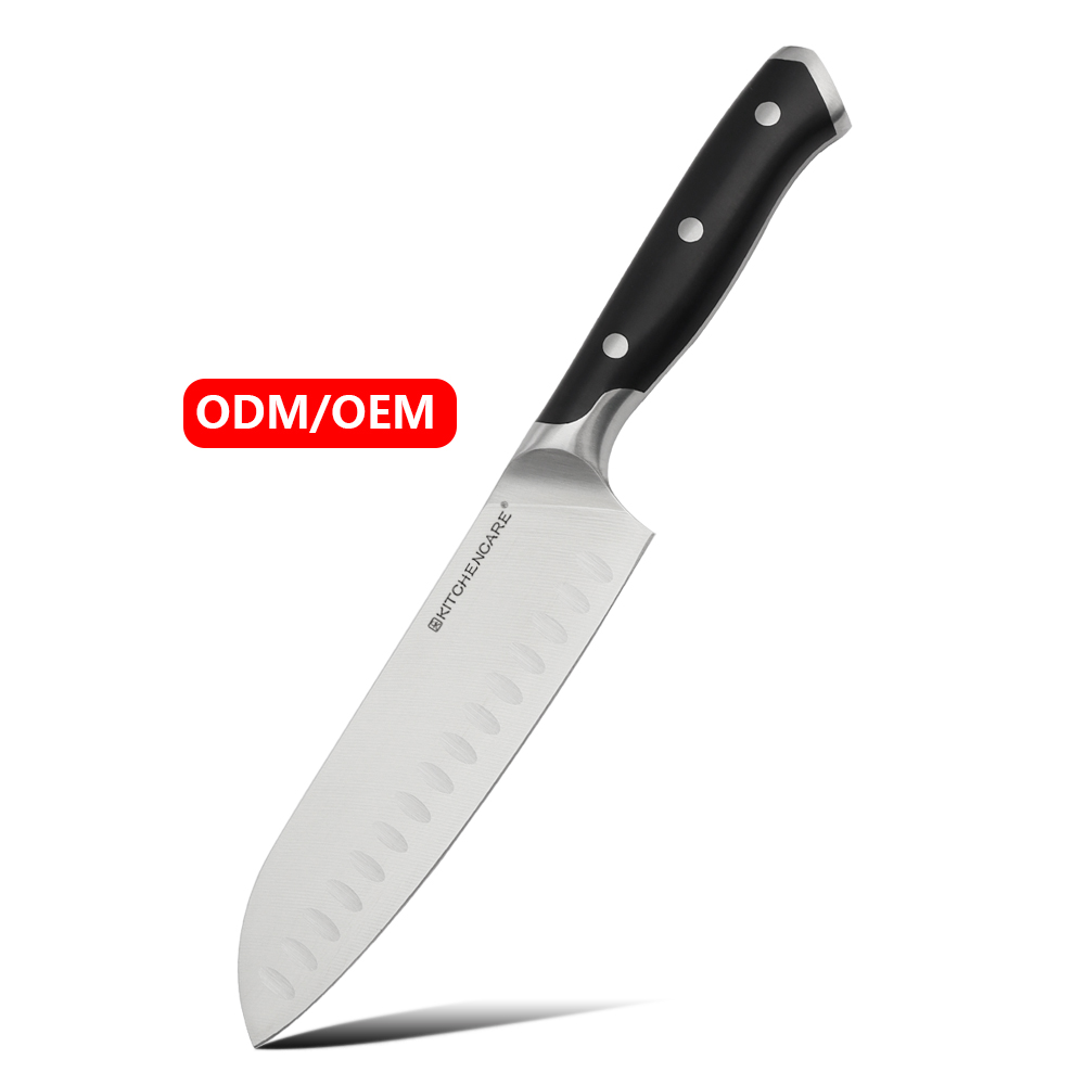Hip-home 2025 Trending ABS Handle Professional Kitchen Knife OEM 7 Inch Japanese Santoku Knife