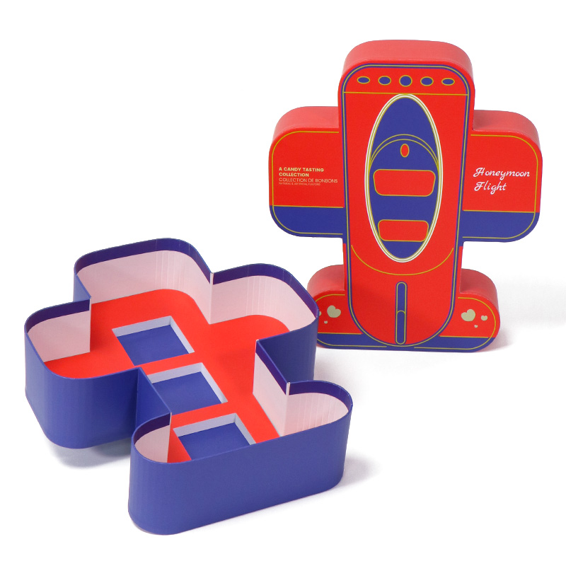 Airplane-shaped Candy Lid and Base Packaging Box