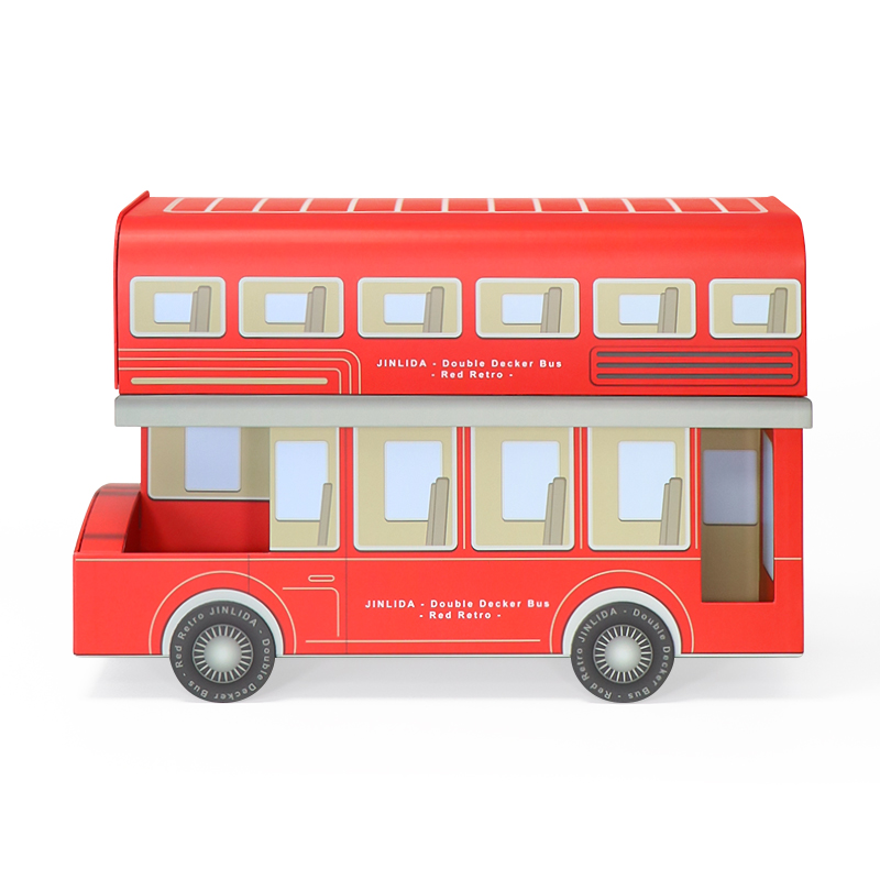 Bus-shaped Lid and Base Box With Drawer
