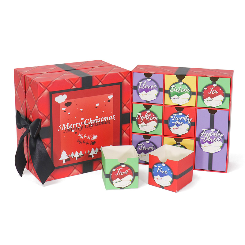 Christmas 3-door-open 24 Days Advent Calendar Gift Box