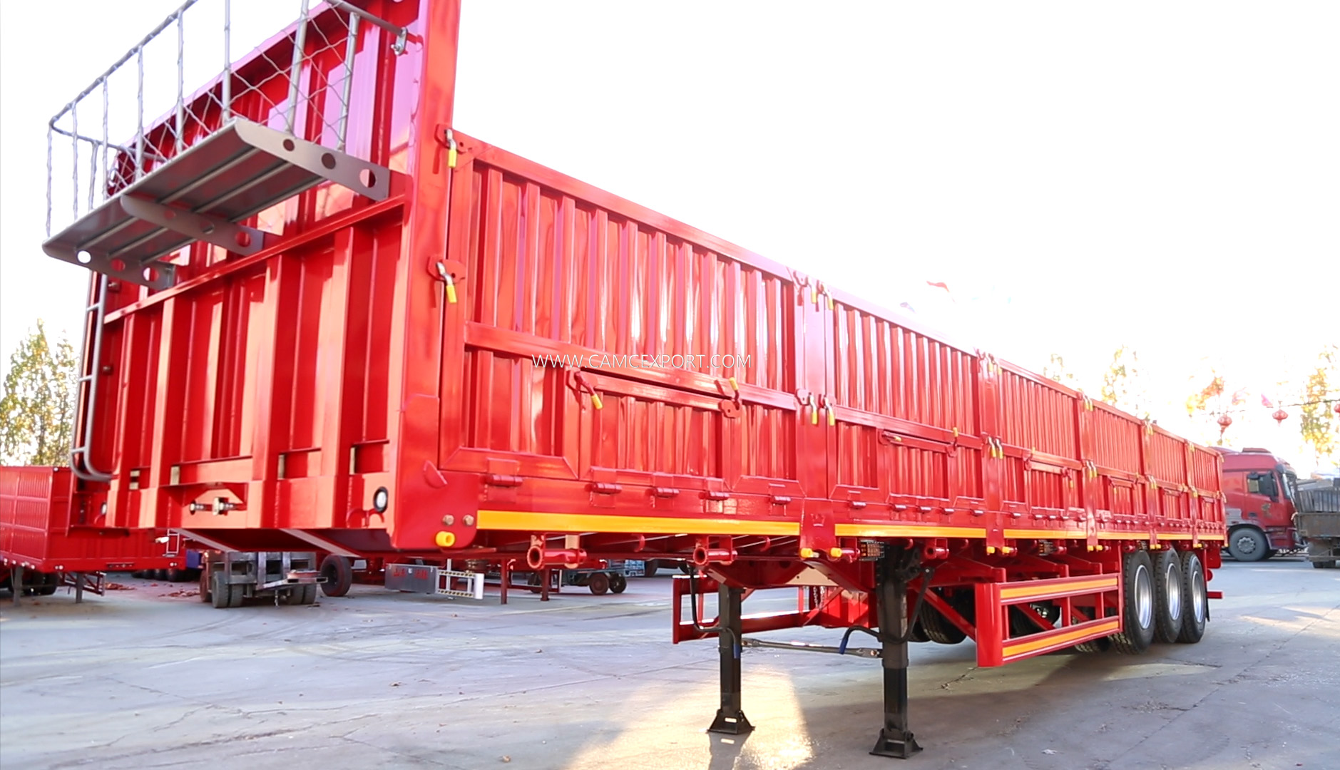 13-meter 3-axle drop-side semi-trailer