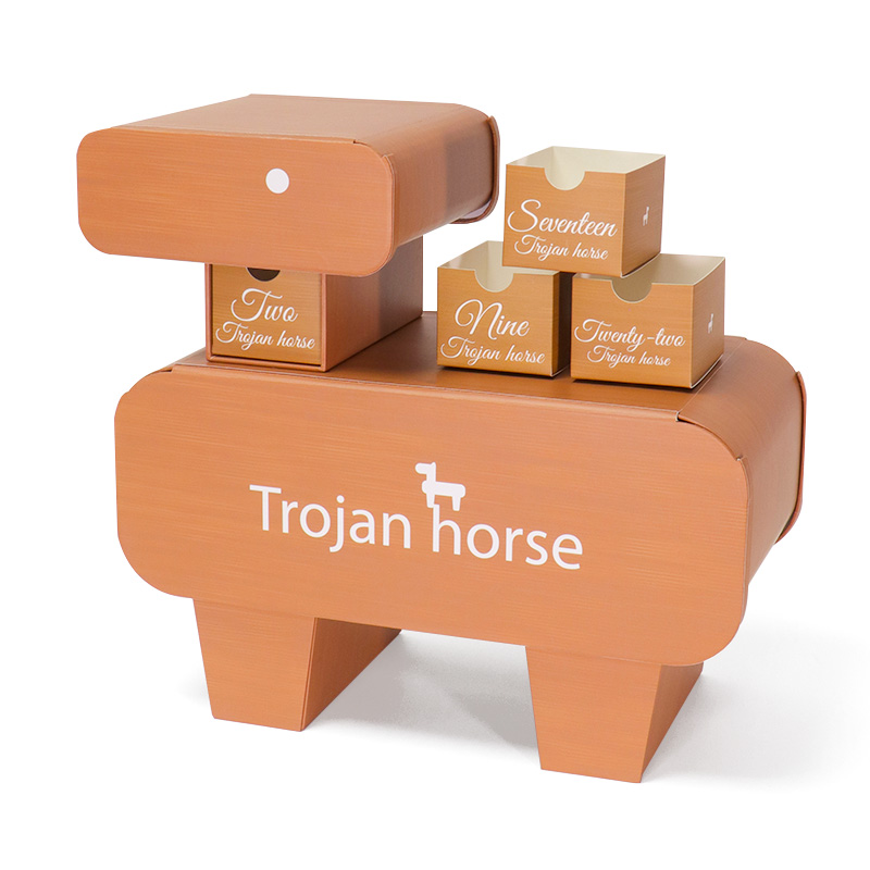 Pony Shape 22 Grids Advent Calendar Box