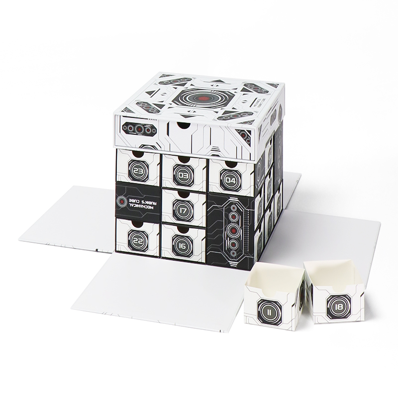 Four Side Open 24 Grids Advent Calendar Box