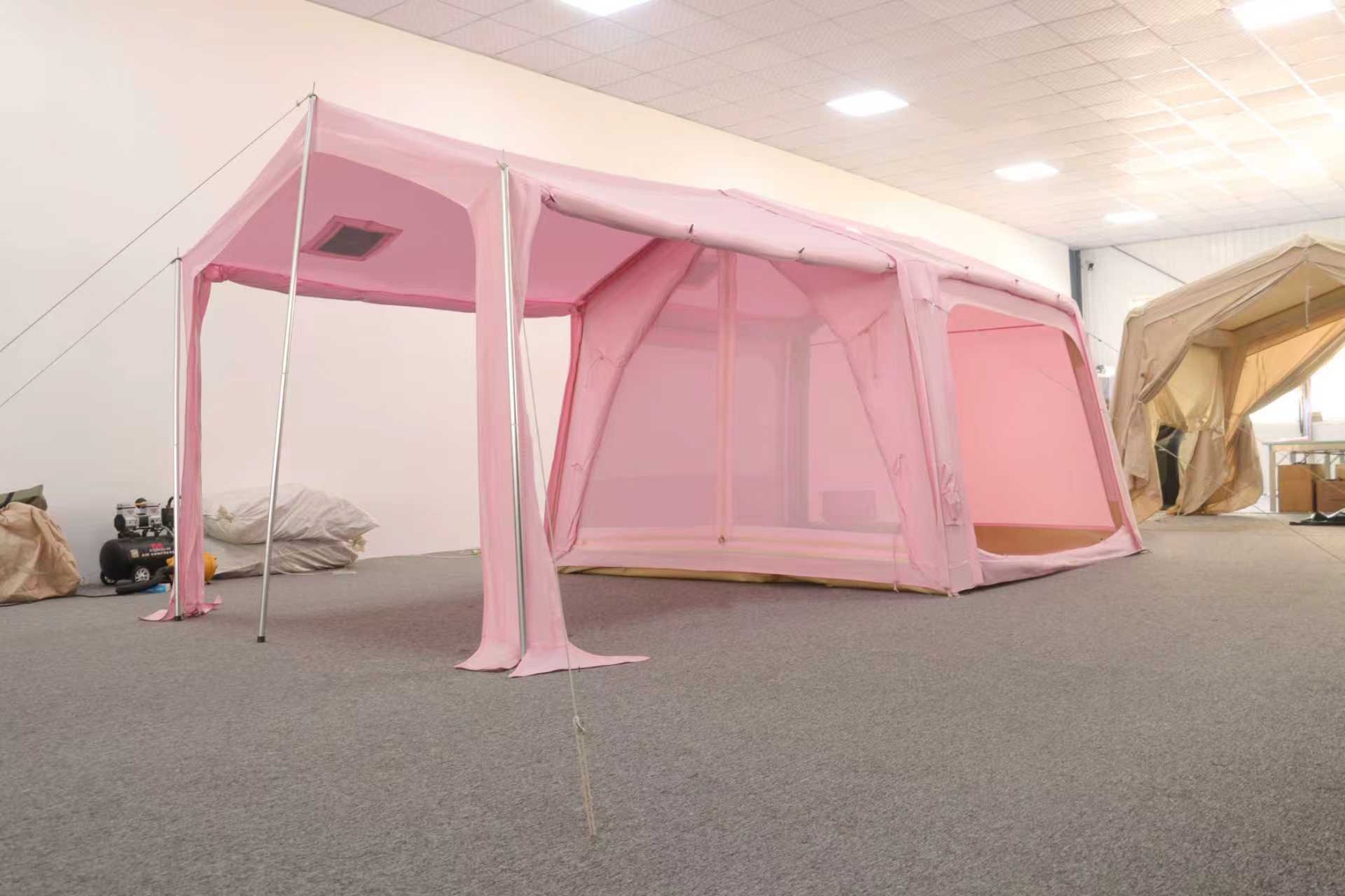 7 square meters+7 expanded pink cotton inflatable tent set