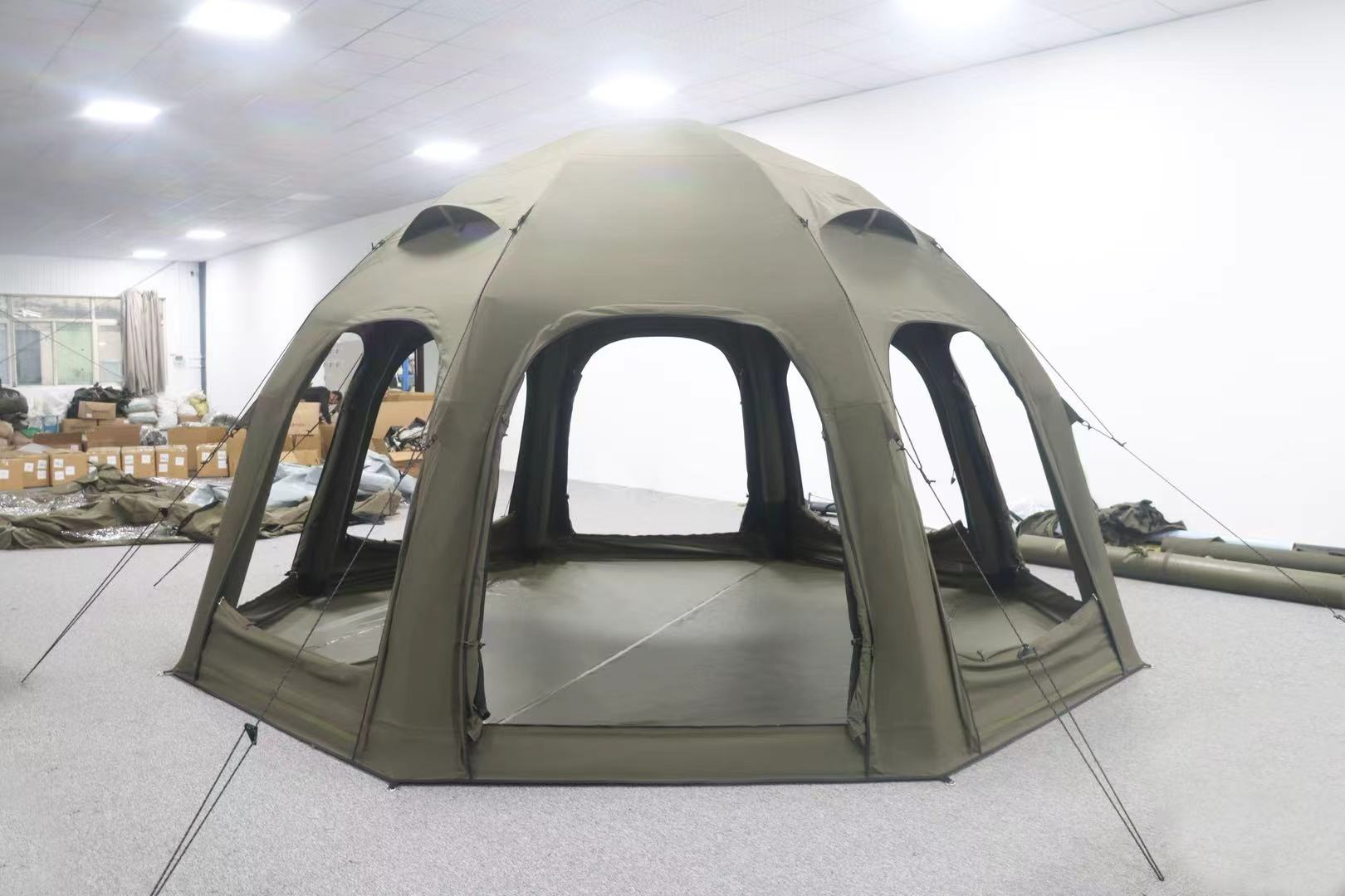 5-meter green octagonal cotton inflatable tent
