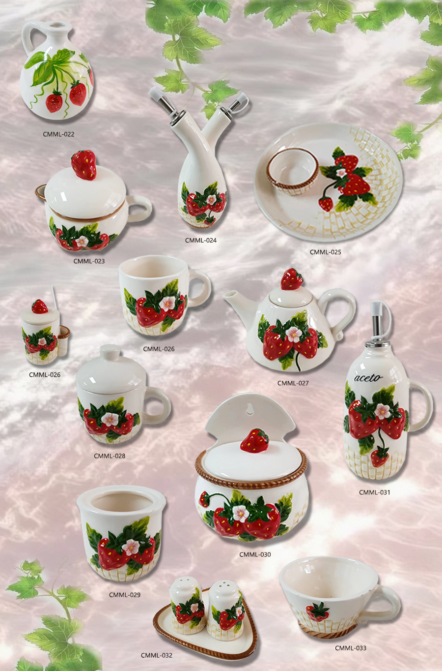 Gifts, ceramics, home decor items, decorative pieces.
