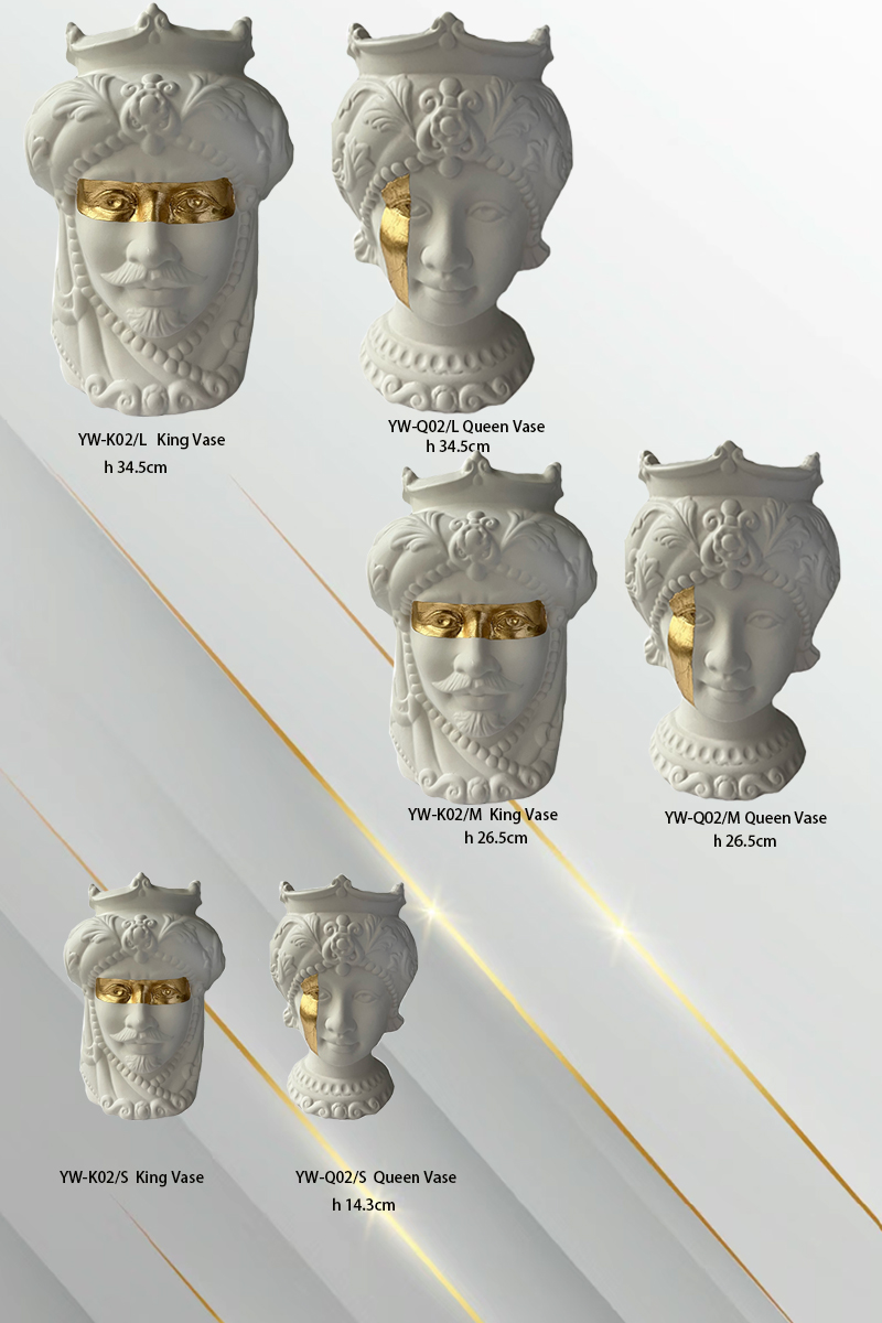 Sicilian Moor heads decorated in Caltagirone ceramic effect