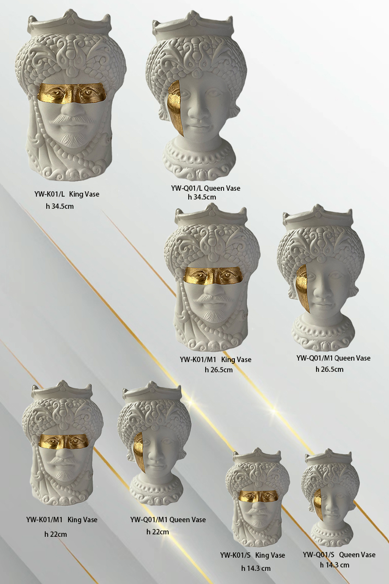 Sicilian Moor heads decorated in Caltagirone ceramic effect