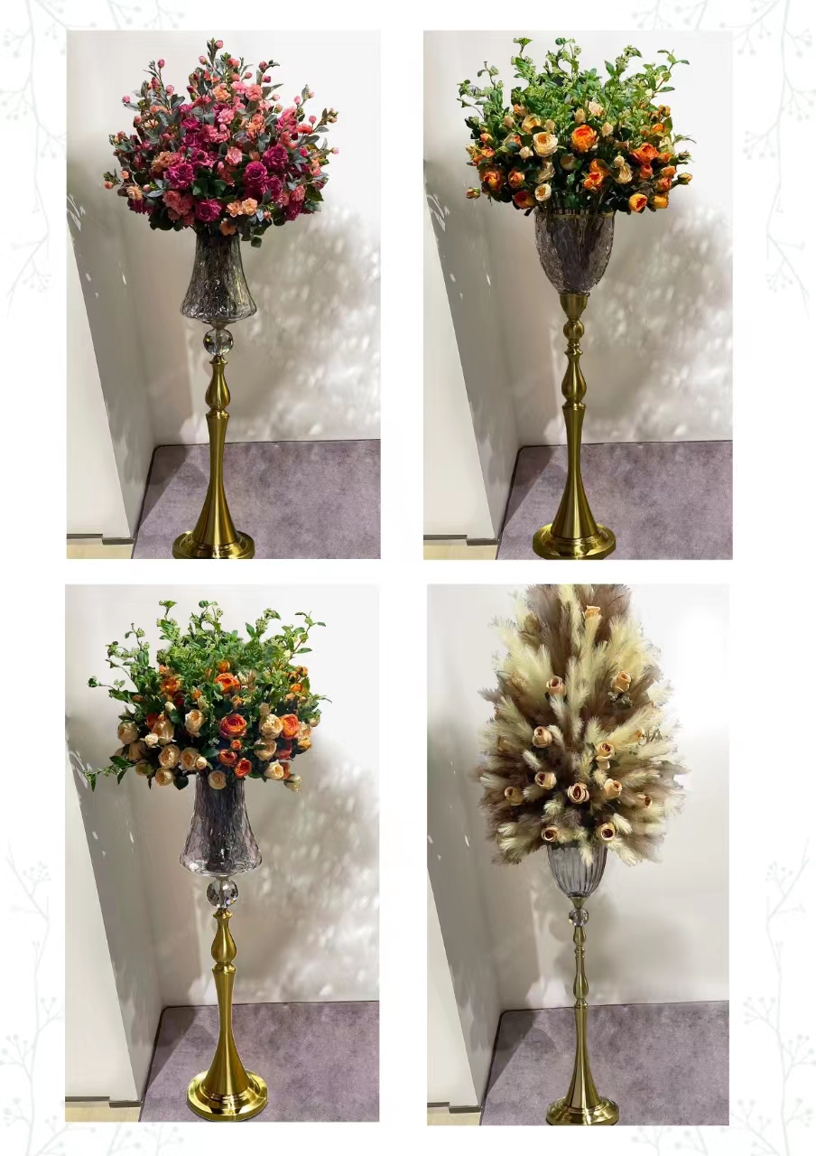 Garden planters, artificial flowers.
