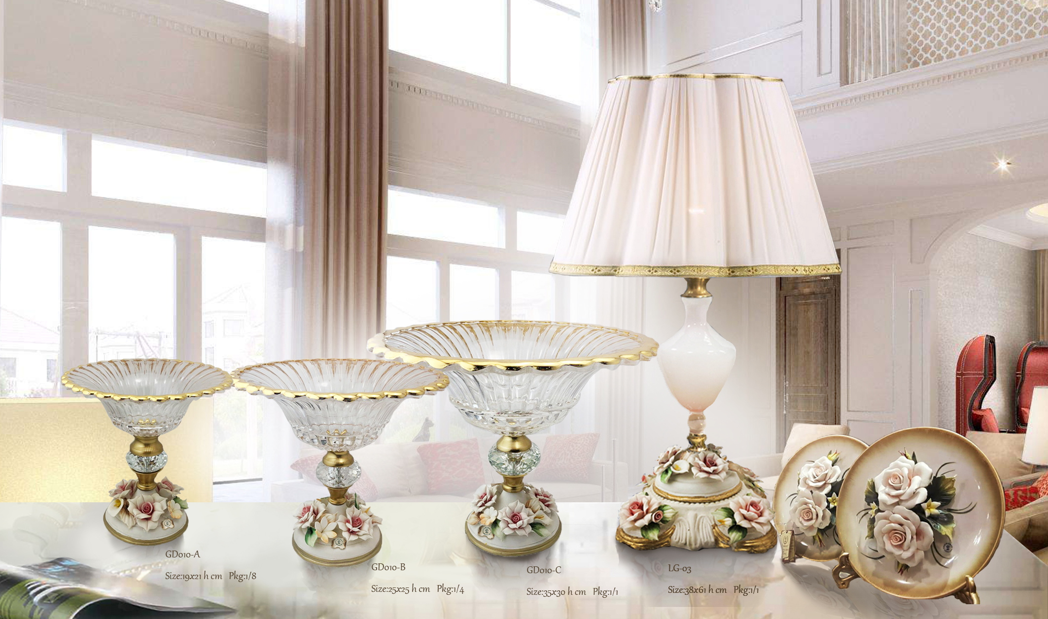 Dinner table glassware