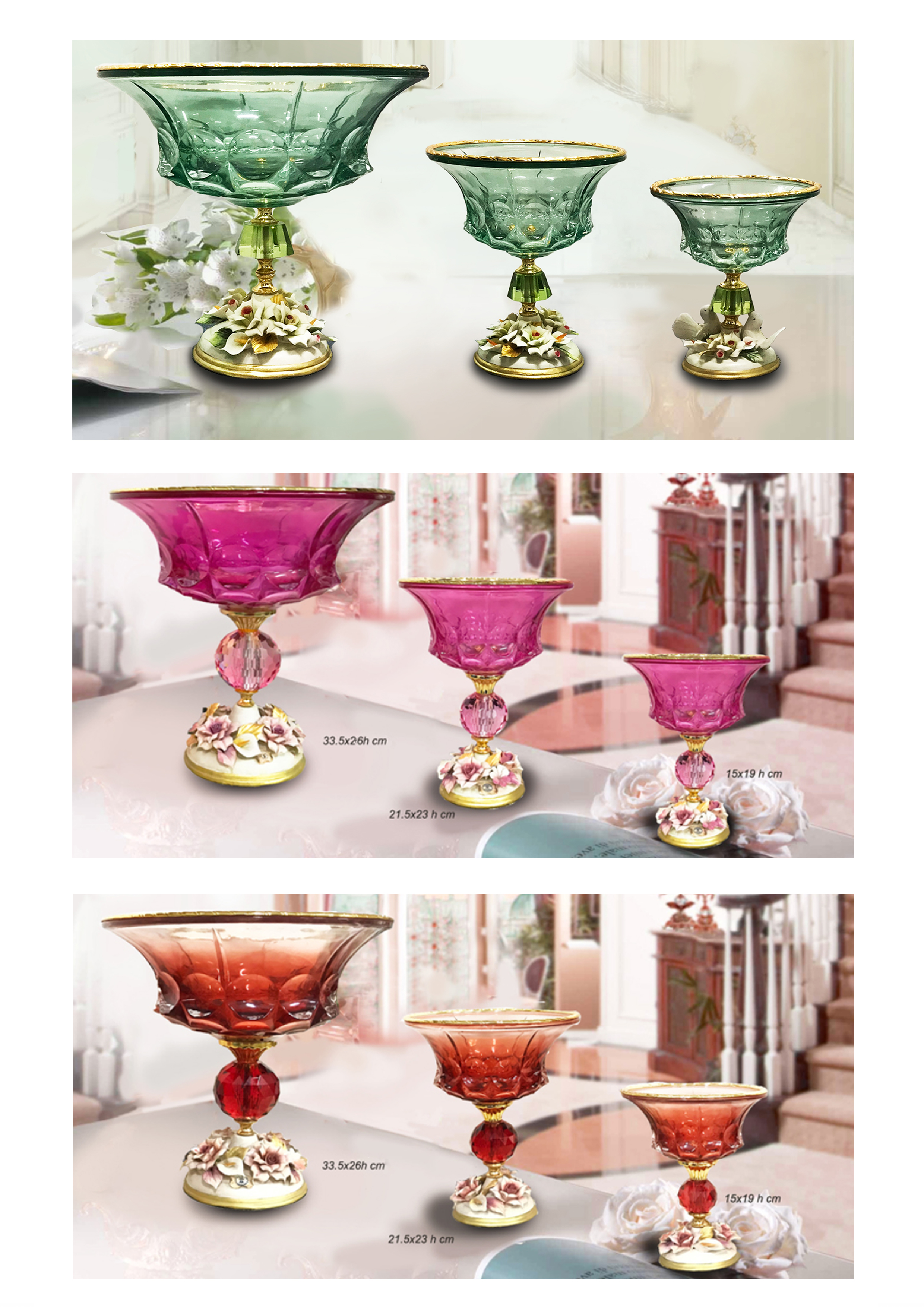 Dinner table glassware
