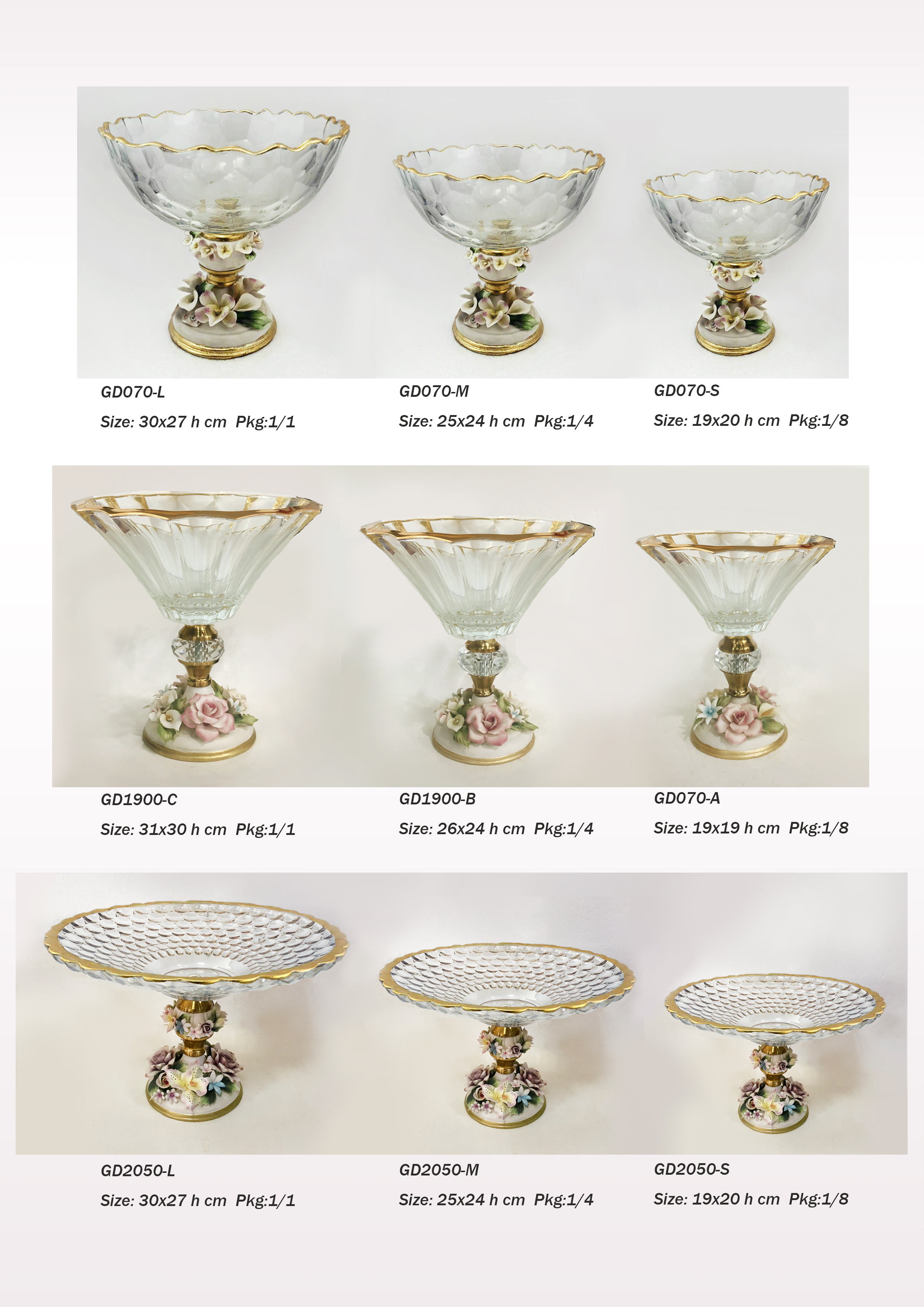 Dinner table glassware