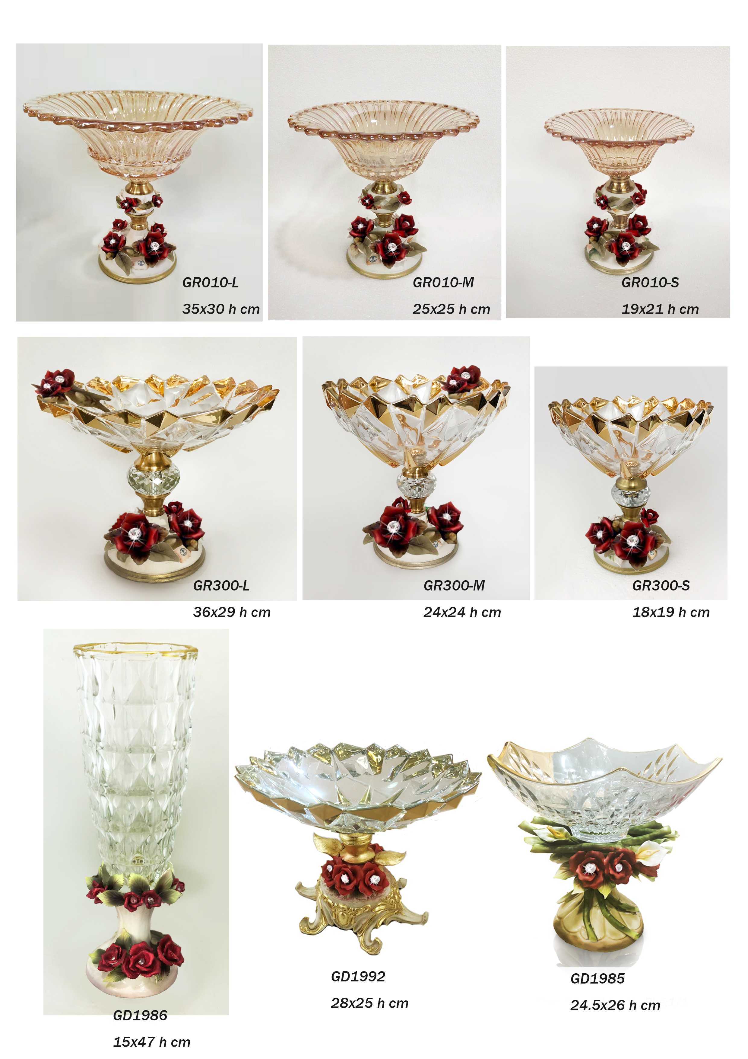 Dinner table glassware