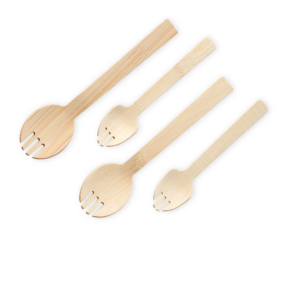 Round head Bamboo spork