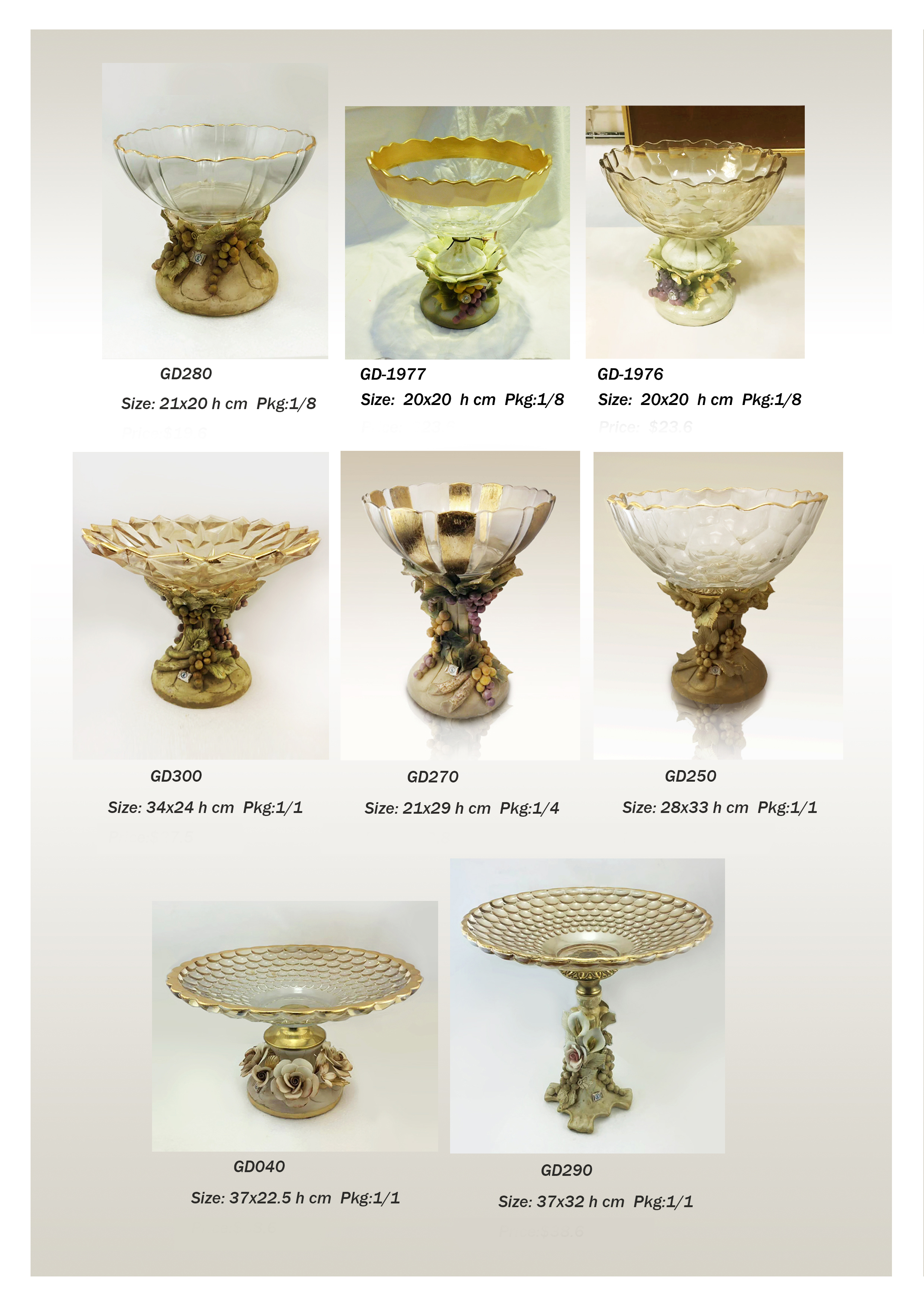 Dinner table glassware