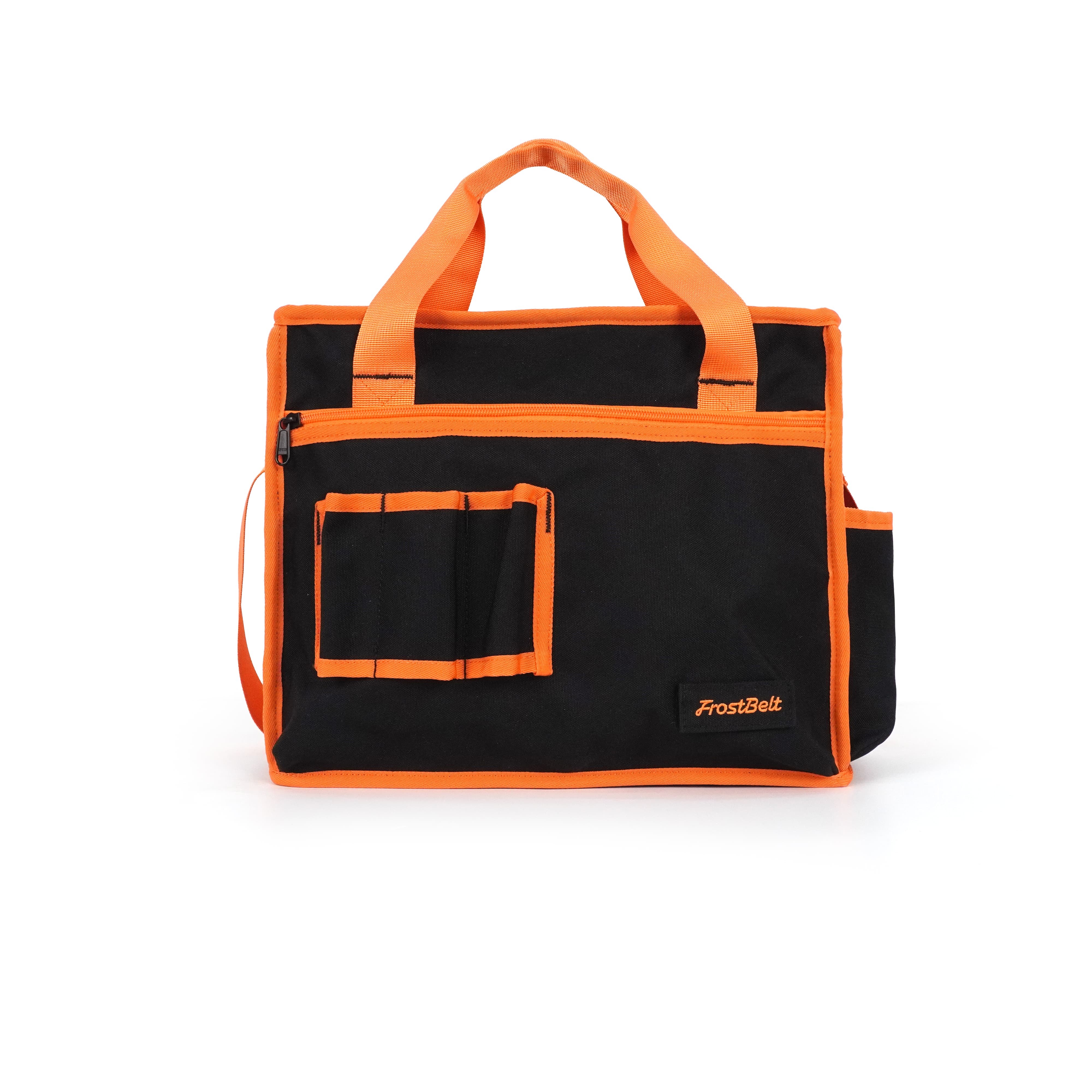 Black & Orange Contrast Large-Capacity Handheld Tool Bag