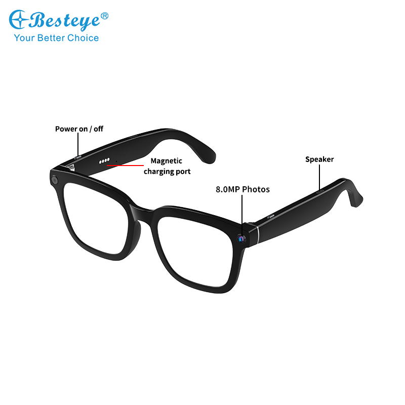 New smart glasses 1080P video recording, camera recognition translation voice call Antiblue sunglass