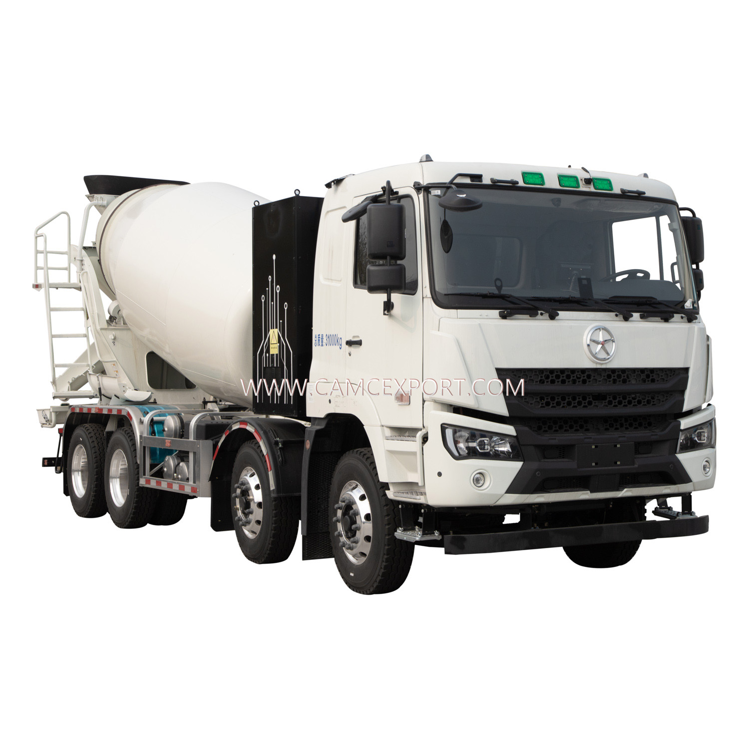 CAMC-M7 8×4 Left-Hand Drive Battery-Swappable Electric Concrete Mixer Truck