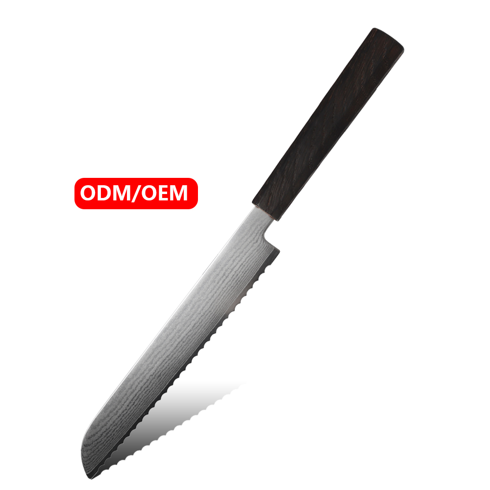 Hip-home vg10 67 layers damascus steel kitchen knife damascus bread knife