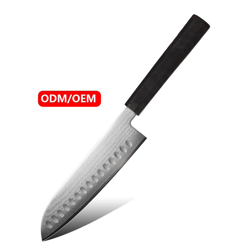 Hip-home 2025 trending damascus steel kitchen knife damascus santoku knife