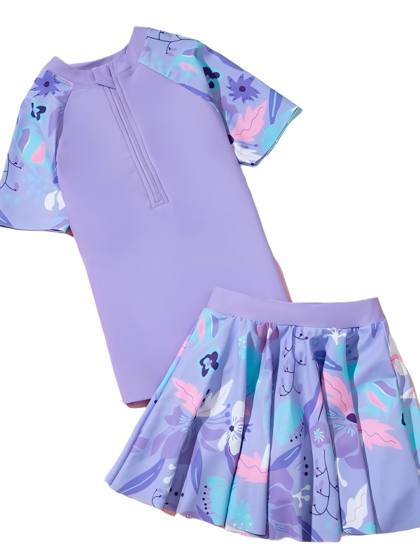 Leapilov Girls' Swimwear Set with Skirt
