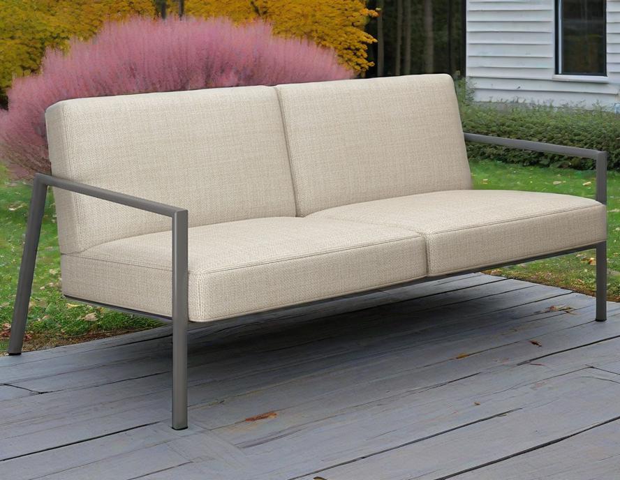 Uetco Outdoor Lounge Chair White Ottoman