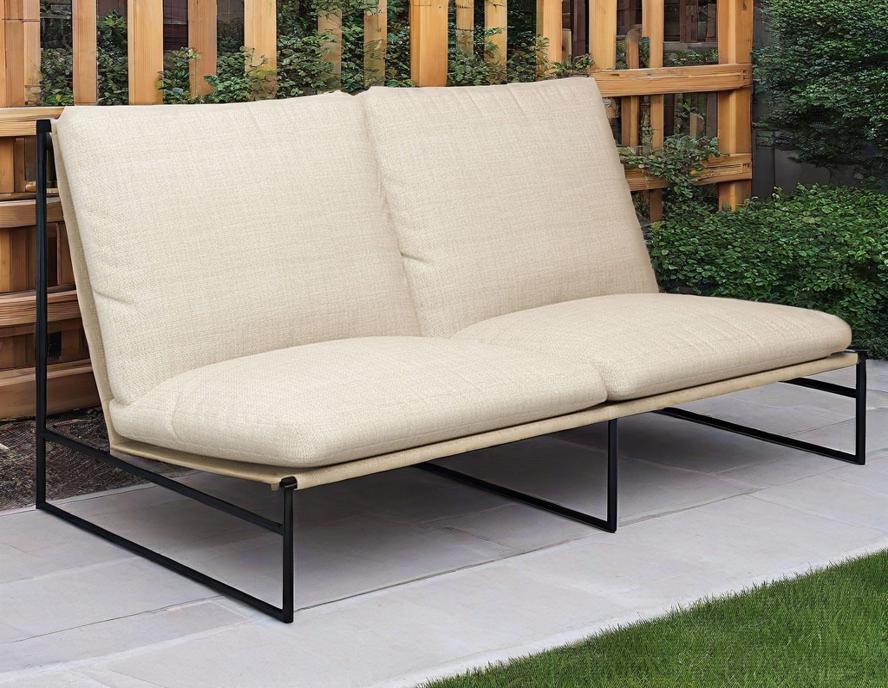 Uetco Outdoor Lounge Chair White Ottoman