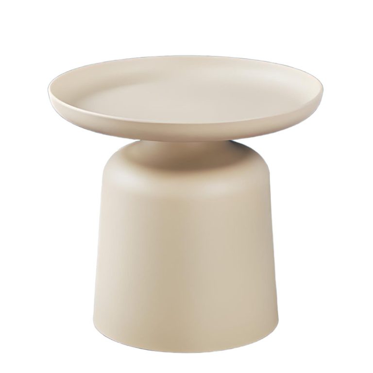 Modern Round Side Table, Pedestal Base Design