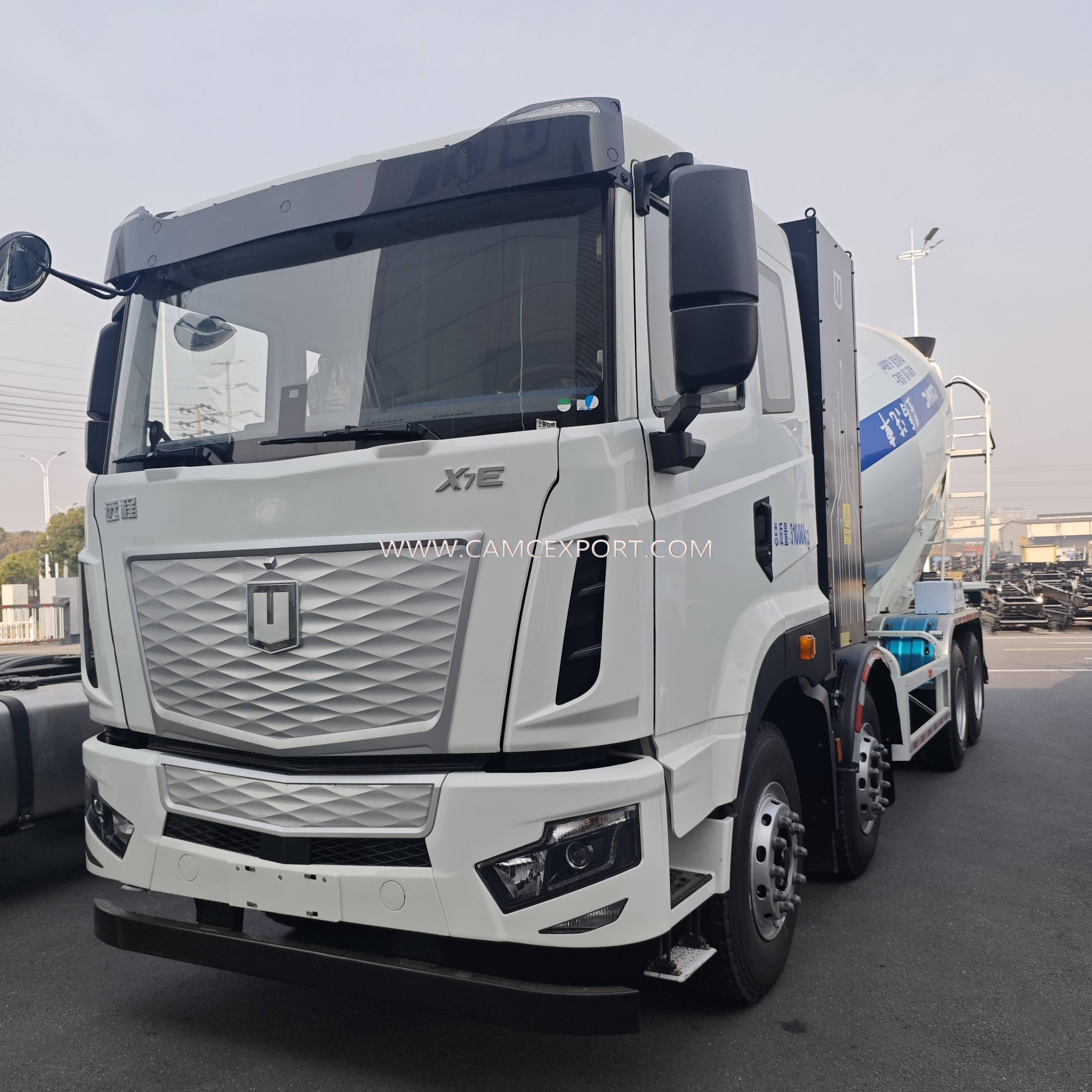 CAMC-X7E Flat-top 8x4 Left-hand Drive Electric Mixer Truck