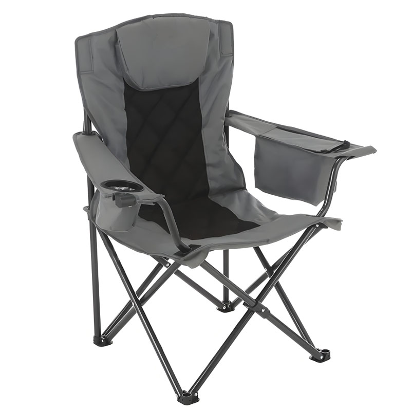 Uetco Outdoor Portable Folding Camping Chair with Can Armrest