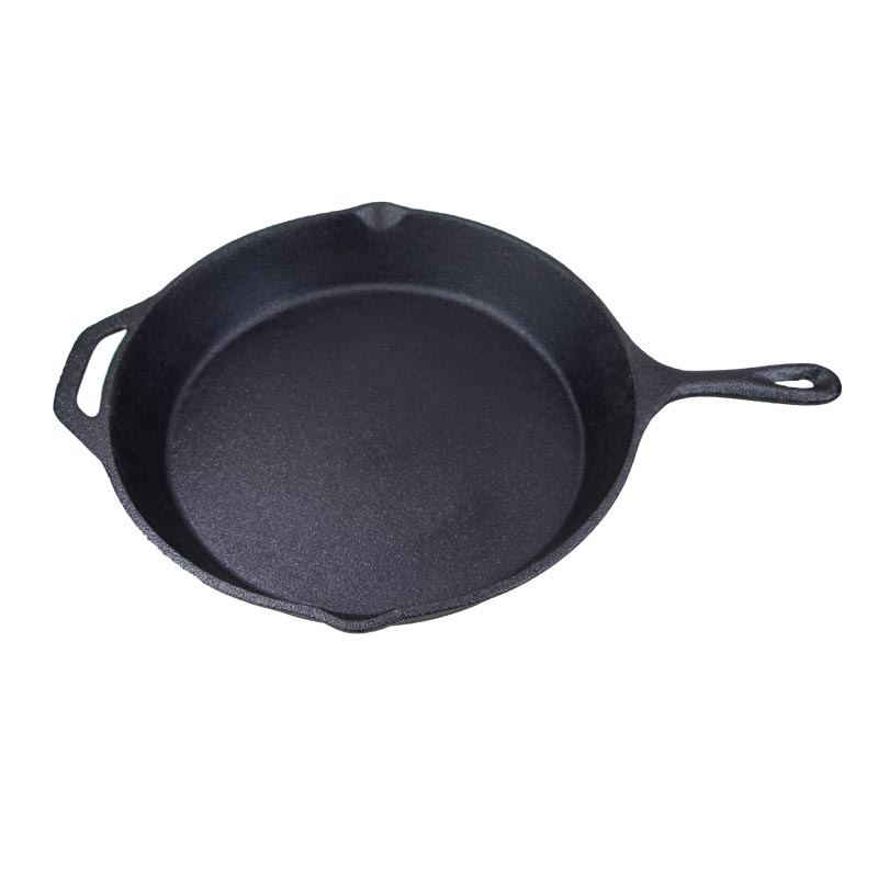 Wholesale Uncoated Cast Iron Frying Pans Flat-bottomed Cast Iron Skillet Seasoned with Vegetable Oil