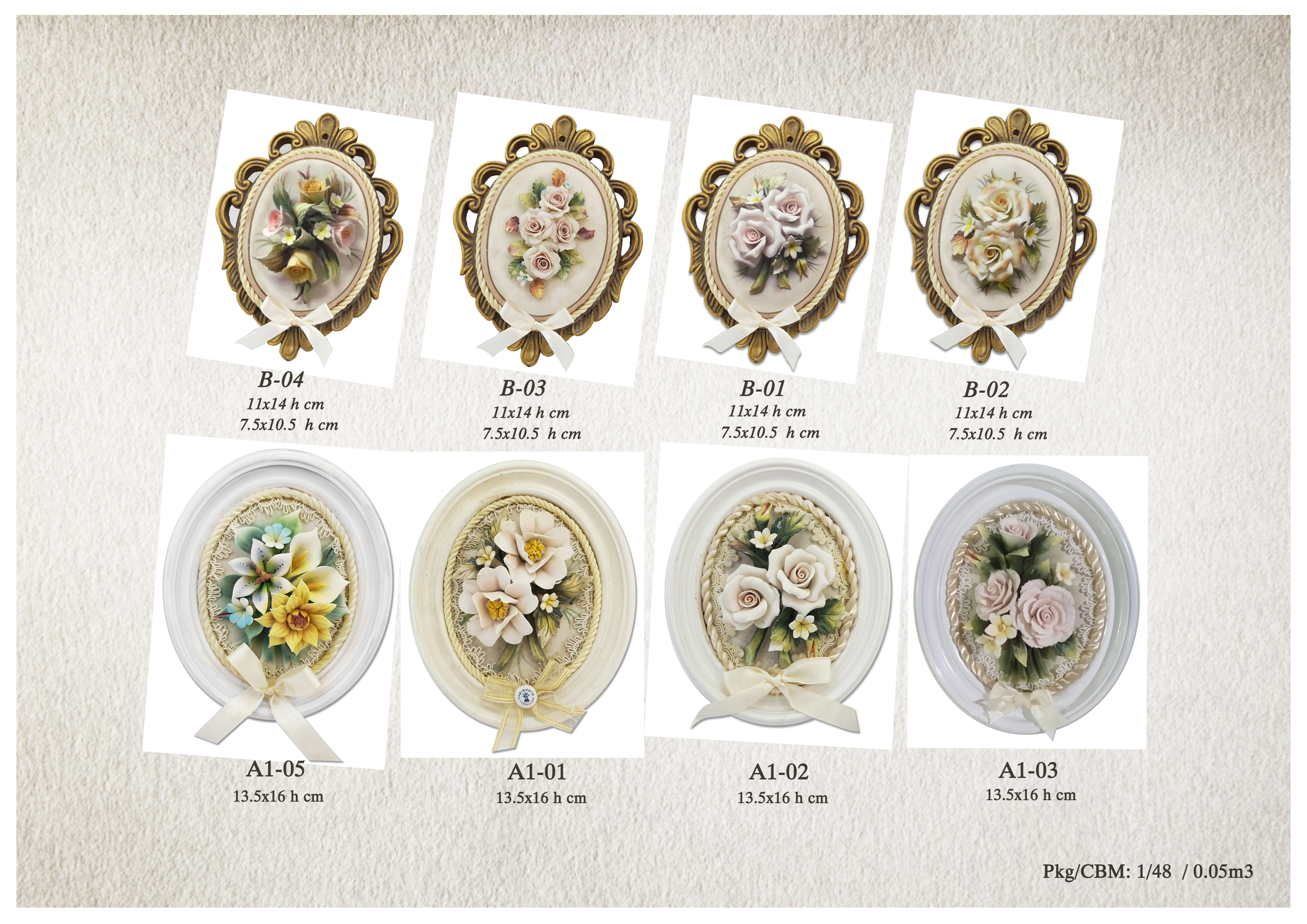 Ceramic flower frame ,home decoration