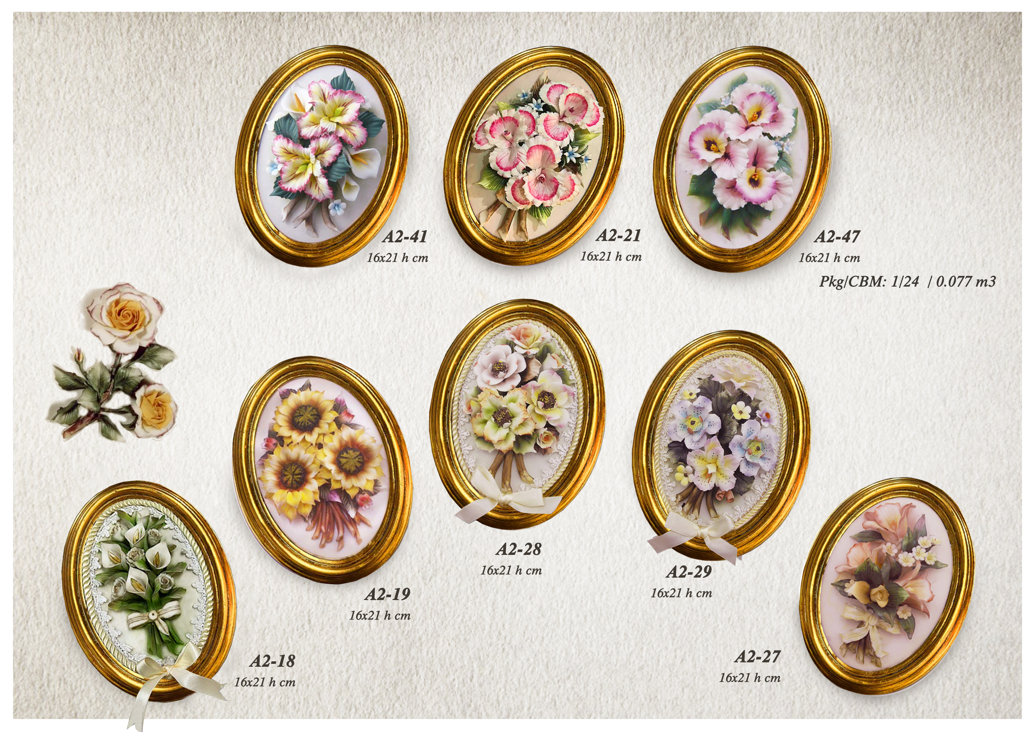 Ceramic flower frame ,home decoration