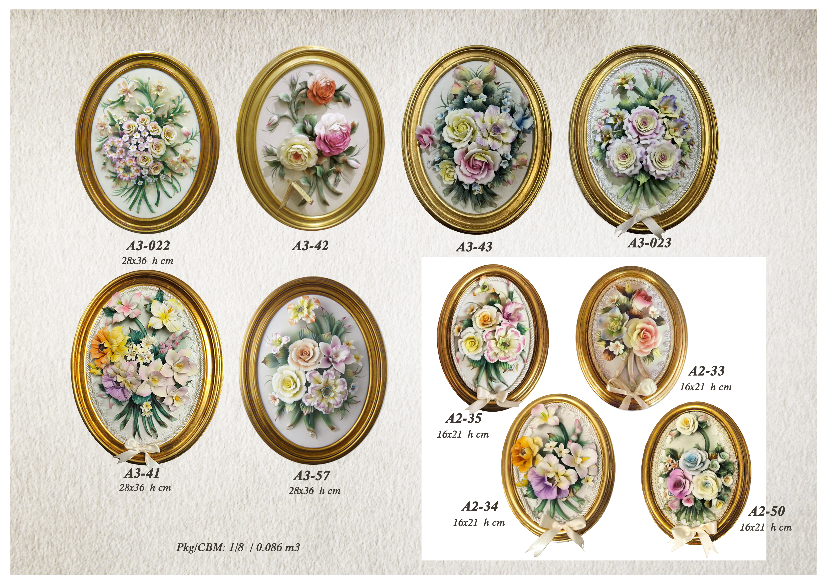 Ceramic flower frame ,home decoration