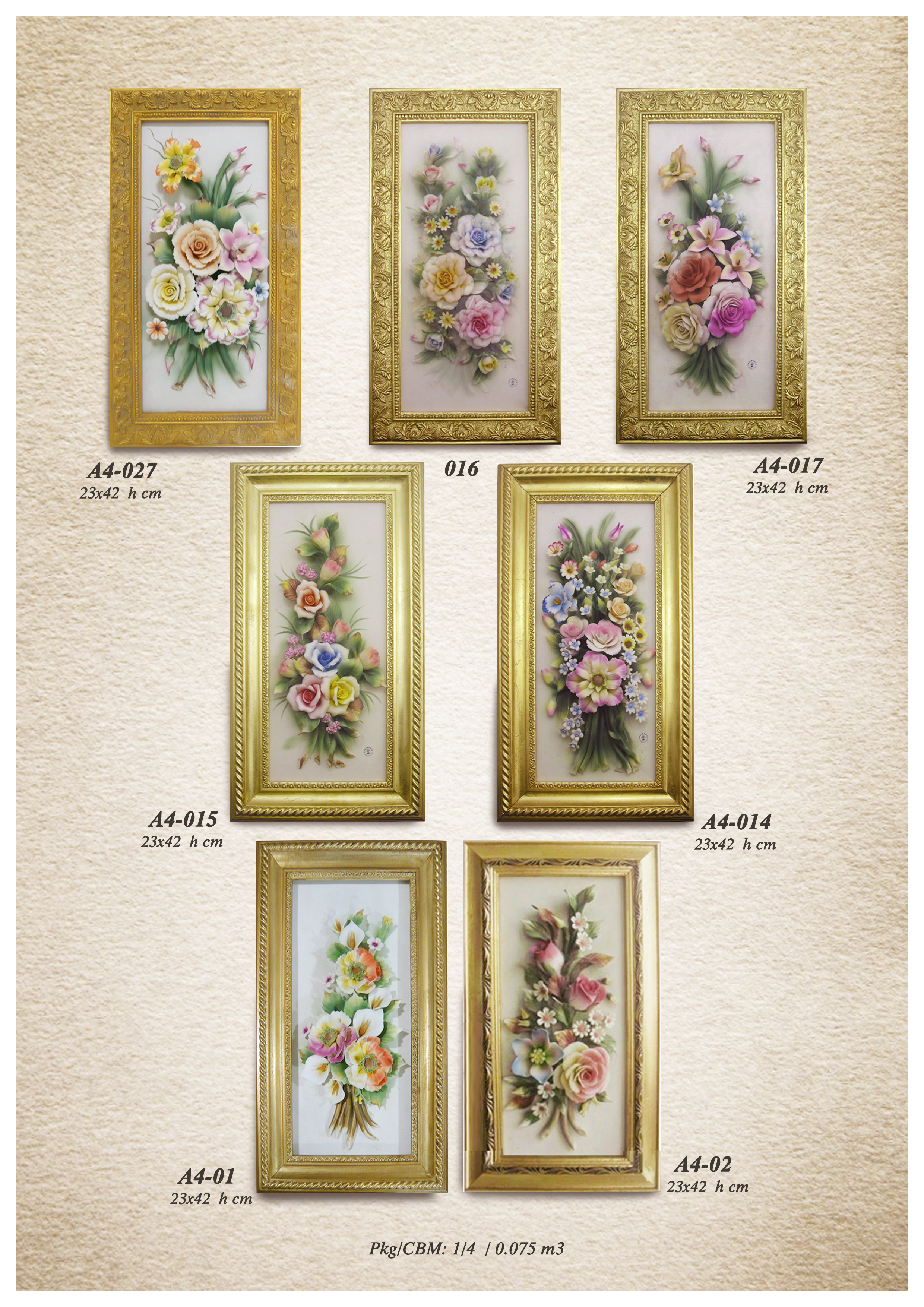 Ceramic flower frame ,home decoration