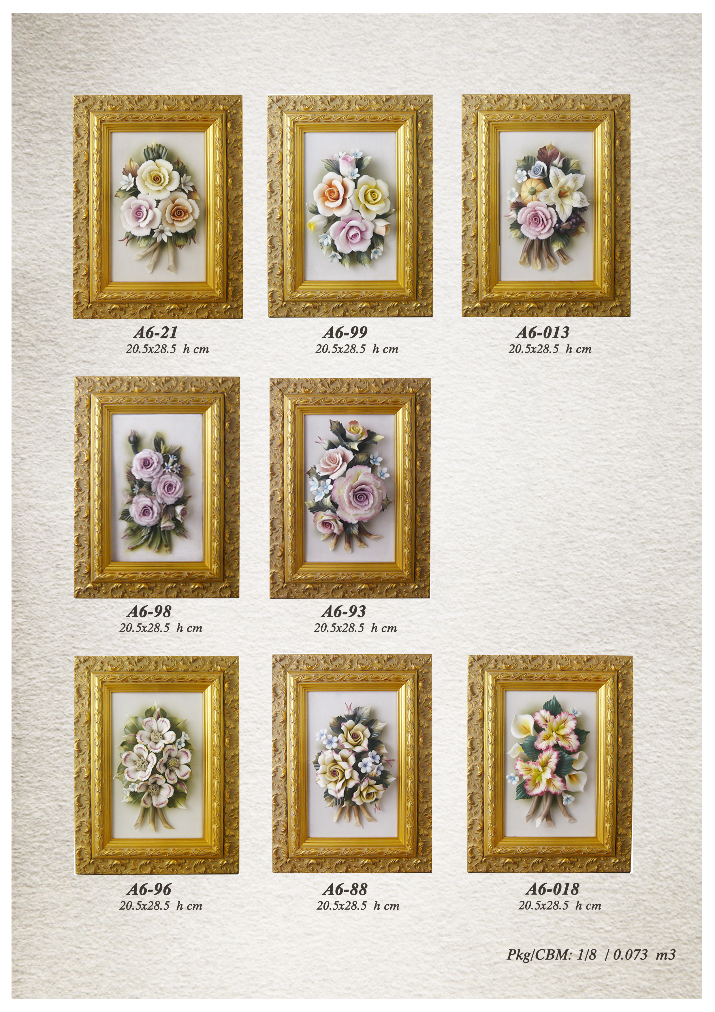 Ceramic flower frame ,home decoration