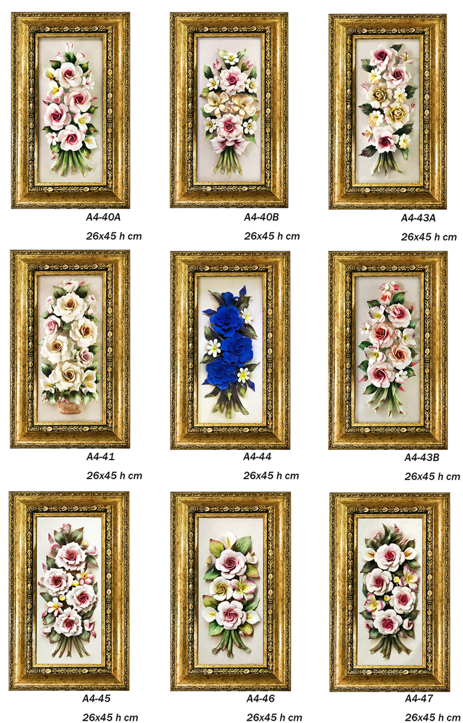 Ceramic flower frame ,home decoration
