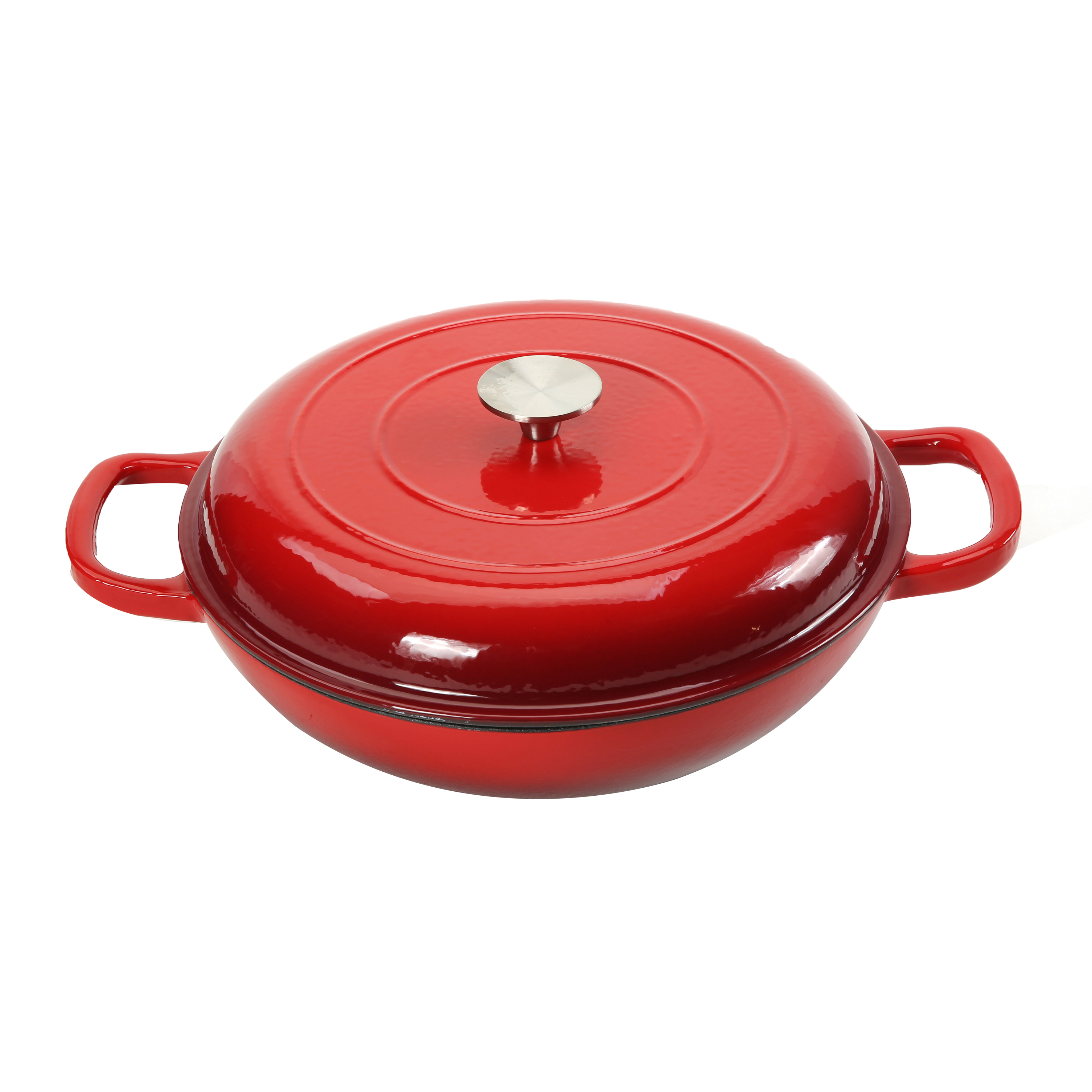 30cm Shallow Round Cast Iron Casserole/ Round Cast iron Dutch Oven enamel round dutch oven