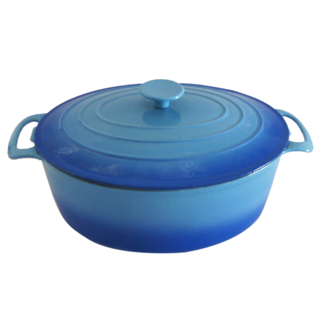 Oval Cast Iron Enamel Cookware cast iron Casserole Oval Baking Dish