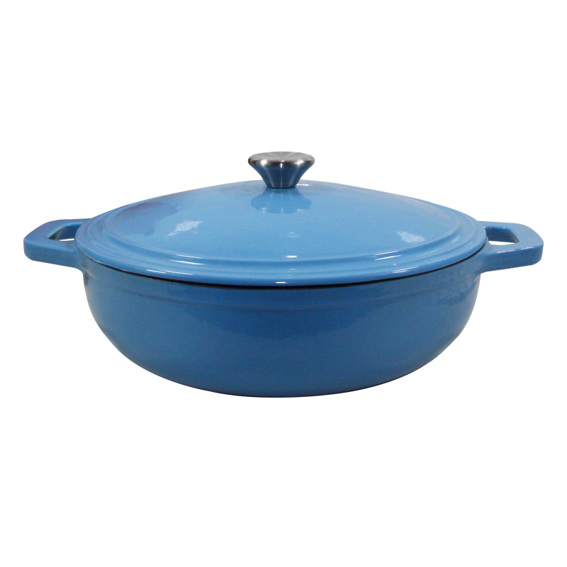 Enameled Cast Iron Cookware Set Pots Pans Heat Resistant Handle Kitchen Home Use Cast Iron Pots