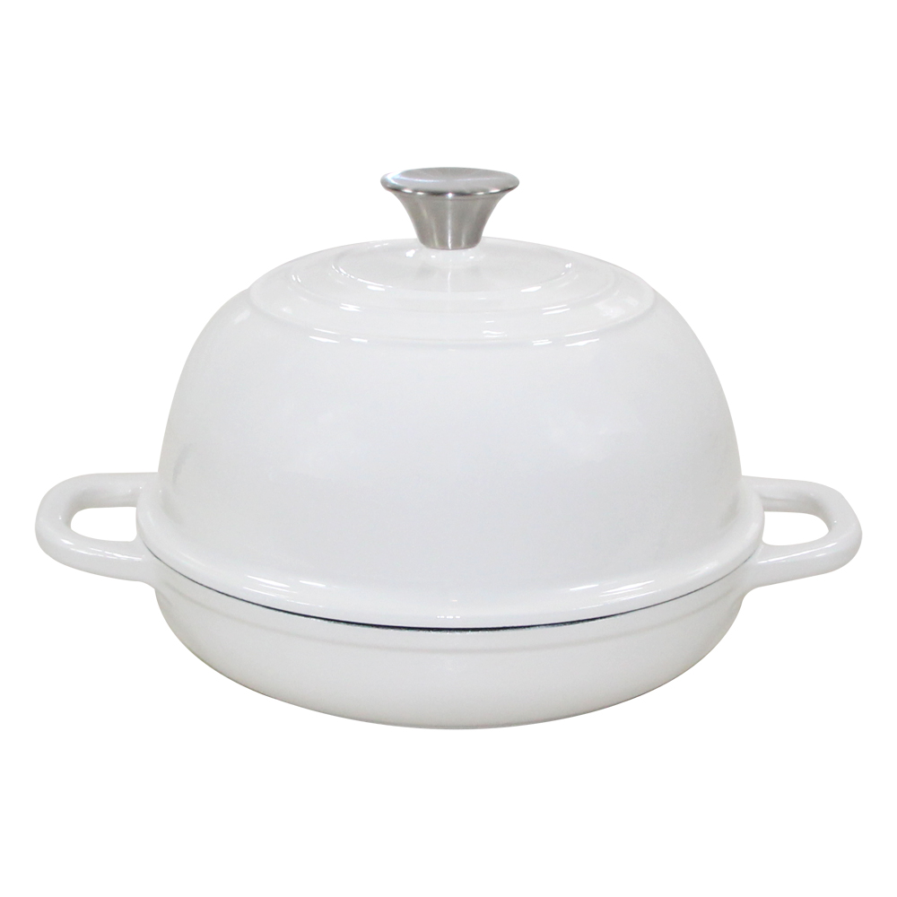 White Cast iron bread oven 24cm enamel bread pan enamel bread pot