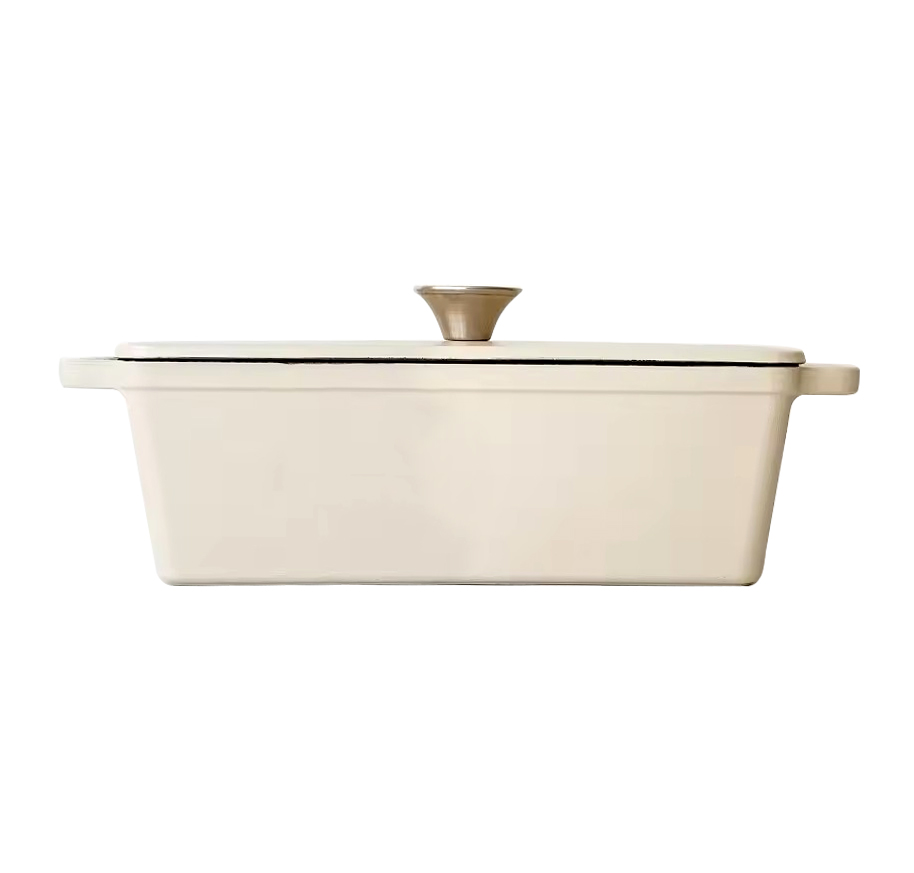 45x23x8cm Rectangular Cast iron bread oven enamel bread pan enamel bread pot