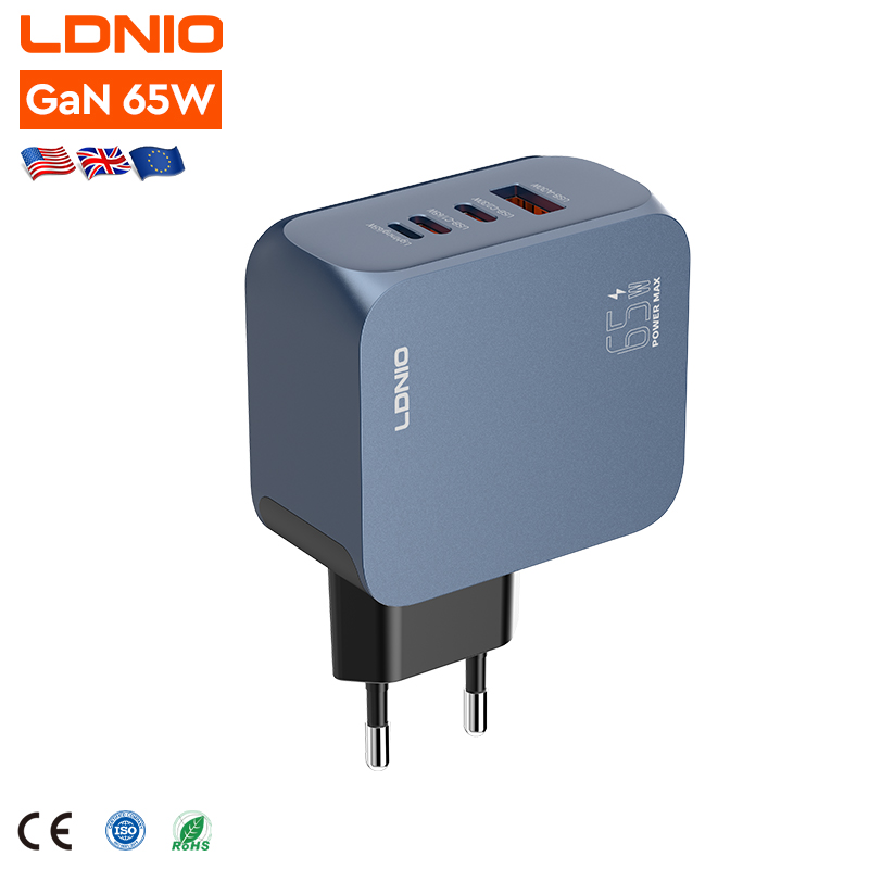 LDNIO Q7 65W GaN Multi-Plug PD/QC3.0 Super Fast Charger Adapter For Phones and Laptops