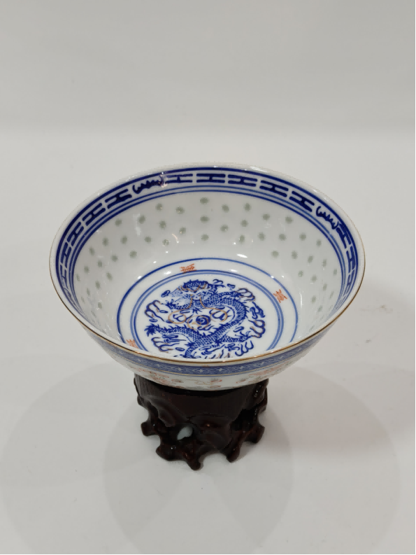 Blue and White Liling Enamel 6-inch Bowl