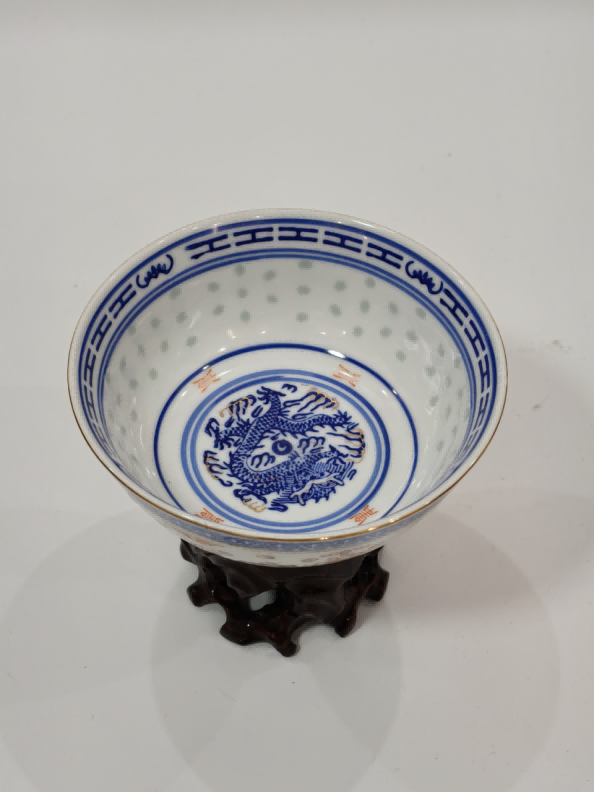 Blue and White Liling Enamel 7-inch Bowl