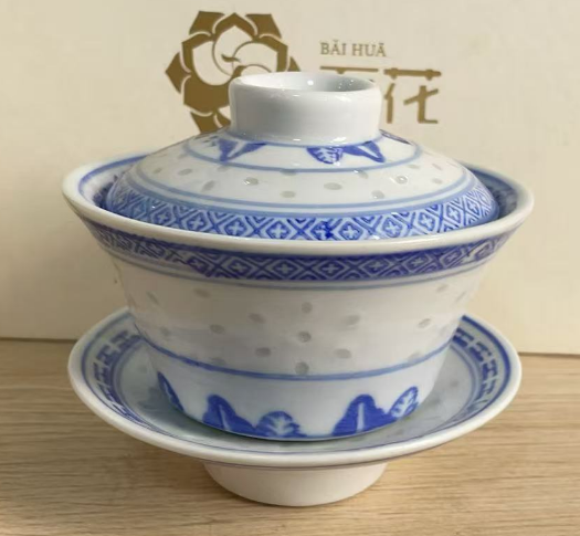 Blue and White Liling Covered Bowl