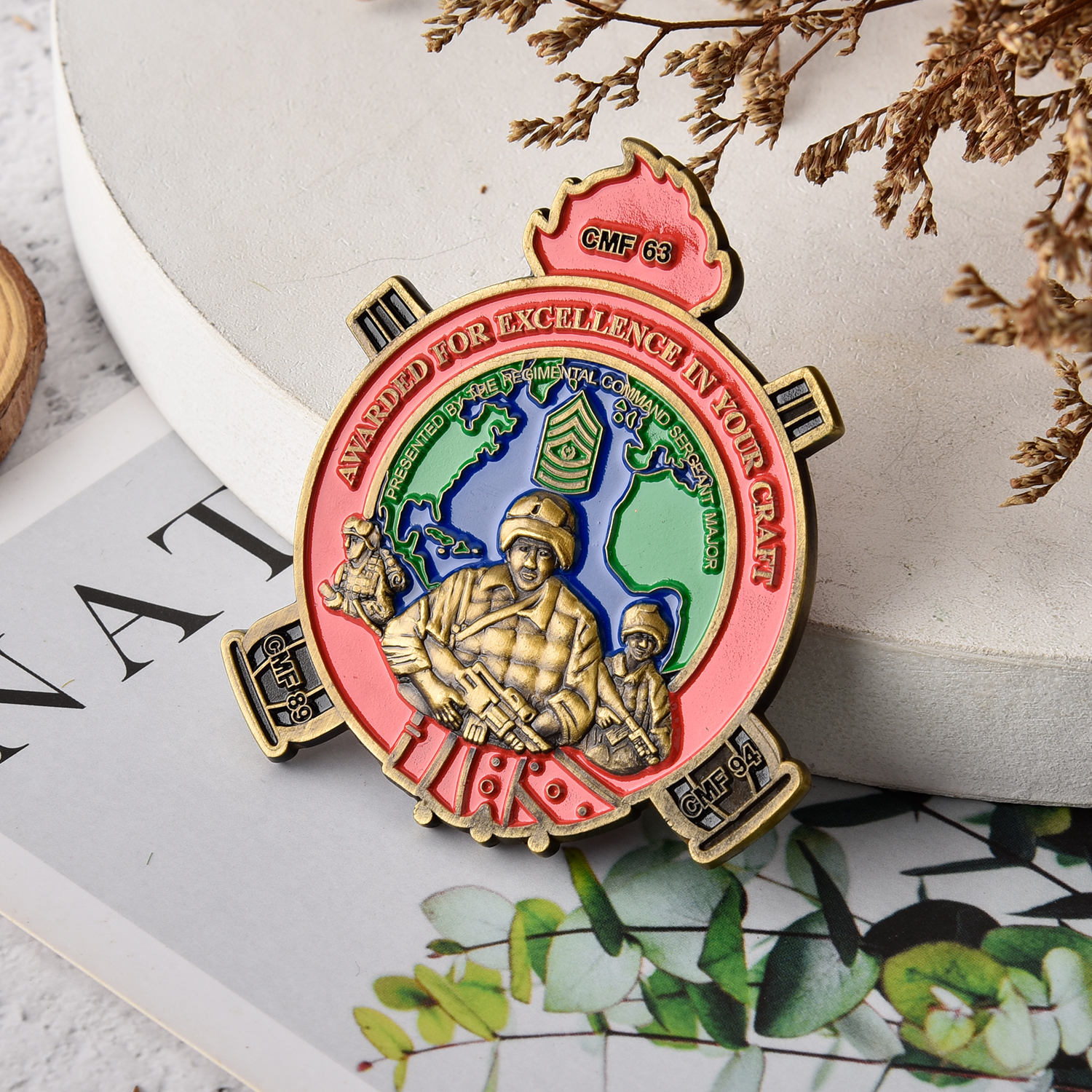 Custom Shaped 3D Soft Enamel Challenge Coins